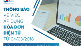 Thông báo áp dụng hóa đơn điện tử